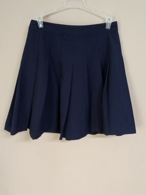 Princess Highway Navy Pleated Skater Skirt